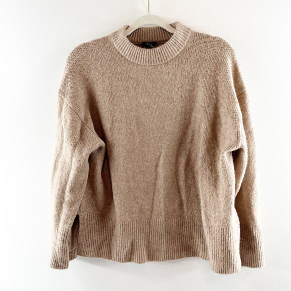 Rails Miranda Cashmere Silk Blend Long Sleeve Pullover Sweater Oatmeal XS - Picture 4 of 9